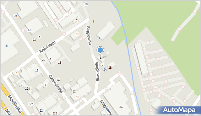 Warszawa, Stągiewna, 4, mapa Warszawy