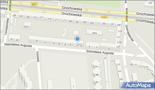 Warszawa, Stanisława Augusta, 12, mapa Warszawy