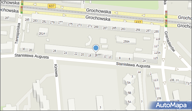 Warszawa, Stanisława Augusta, 16, mapa Warszawy