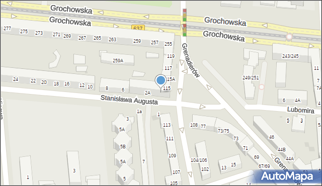 Warszawa, Stanisława Augusta, 2, mapa Warszawy