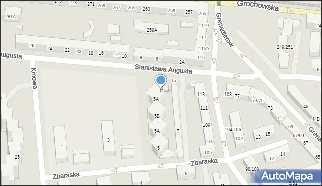 Warszawa, Stanisława Augusta, 5, mapa Warszawy