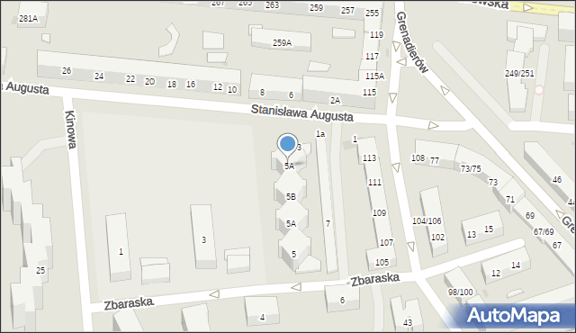 Warszawa, Stanisława Augusta, 5A, mapa Warszawy