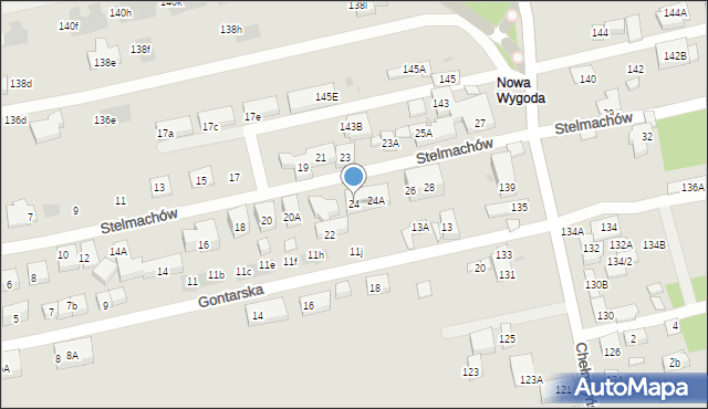 Warszawa, Stelmachów, 24, mapa Warszawy