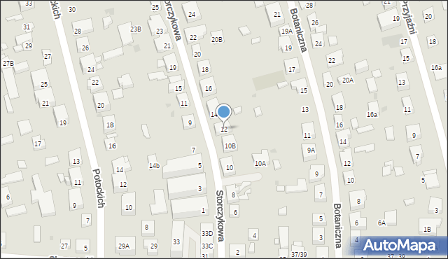 Warszawa, Storczykowa, 12, mapa Warszawy