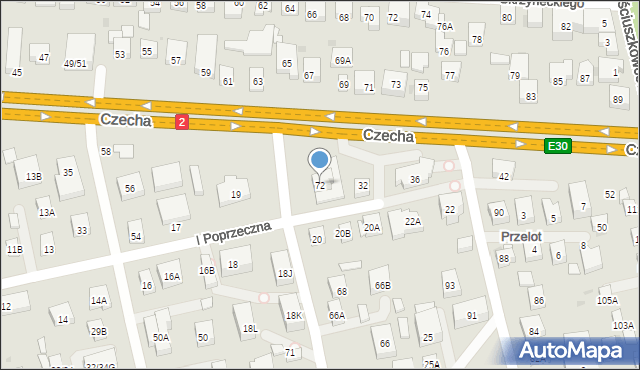 Warszawa, Stradomska, 72, mapa Warszawy