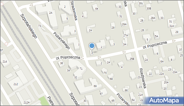 Warszawa, Stradomska, 2, mapa Warszawy