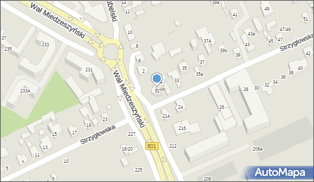 Warszawa, Strzygłowska, 31, mapa Warszawy