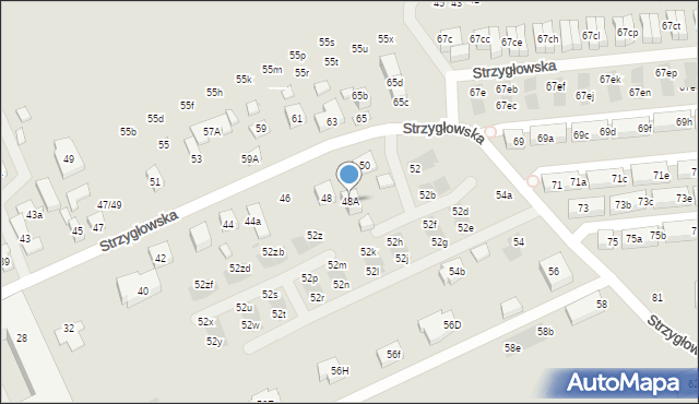 Warszawa, Strzygłowska, 48A, mapa Warszawy