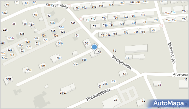 Warszawa, Strzygłowska, 58A, mapa Warszawy