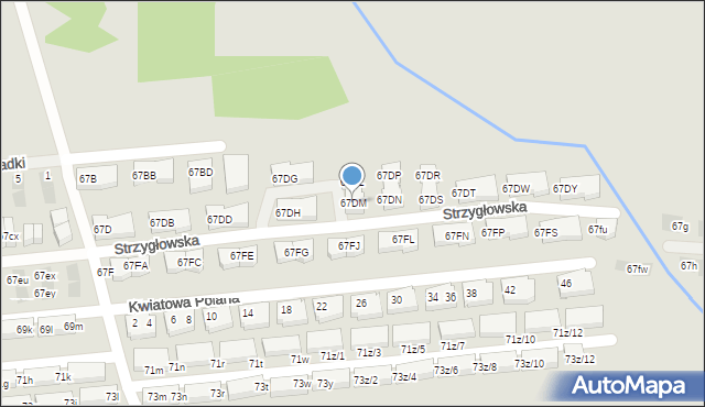 Warszawa, Strzygłowska, 67DM, mapa Warszawy