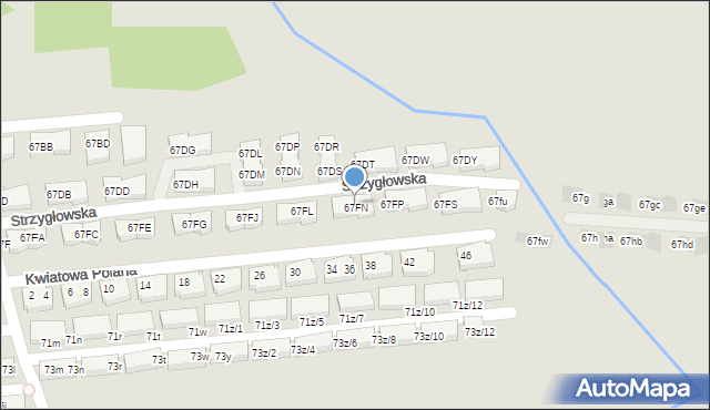 Warszawa, Strzygłowska, 67FN, mapa Warszawy