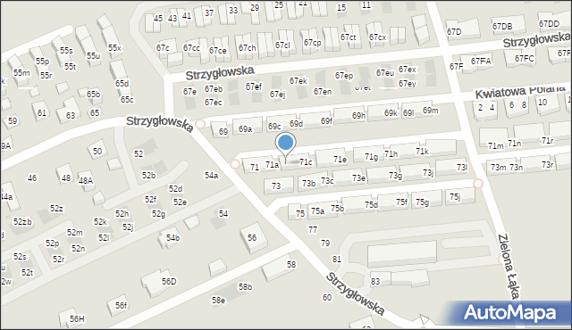 Warszawa, Strzygłowska, 71b, mapa Warszawy