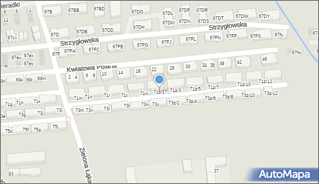 Warszawa, Strzygłowska, 71z/1, mapa Warszawy