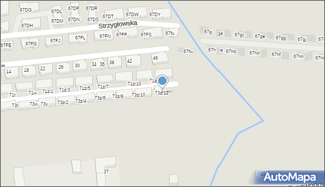 Warszawa, Strzygłowska, 73z/12, mapa Warszawy