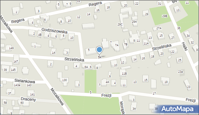 Warszawa, Strzelińska, 5A, mapa Warszawy