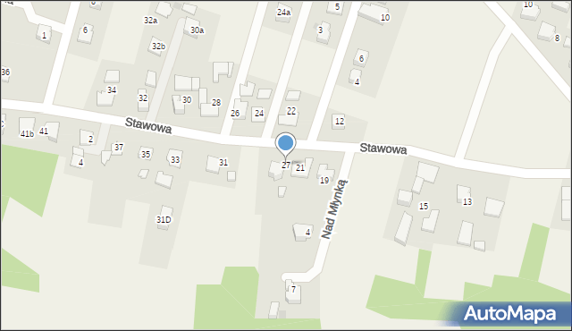 Warszowice, Stawowa, 27, mapa Warszowice