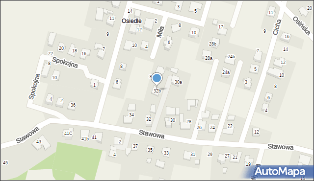 Warszowice, Stawowa, 32b, mapa Warszowice