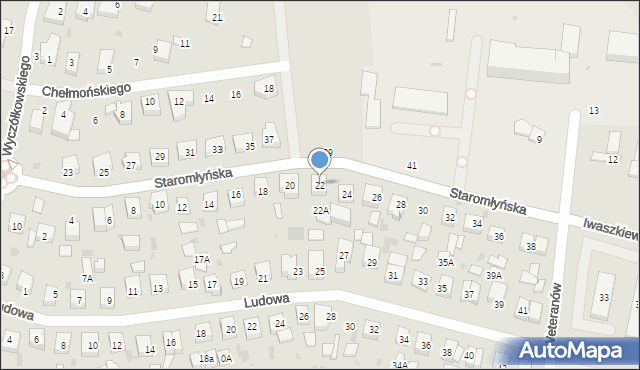 Wejherowo, Staromłyńska, 22, mapa Wejherowo
