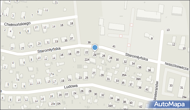 Wejherowo, Staromłyńska, 24, mapa Wejherowo