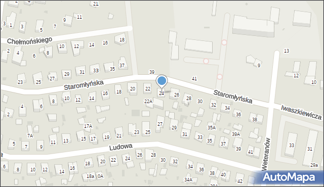 Wejherowo, Staromłyńska, 24, mapa Wejherowo