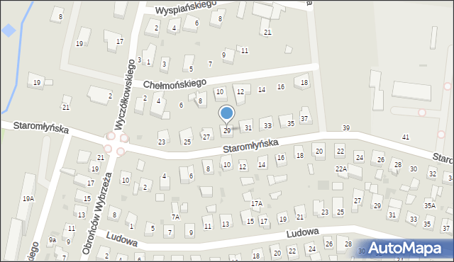 Wejherowo, Staromłyńska, 29, mapa Wejherowo