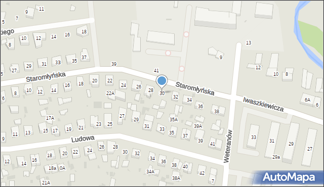 Wejherowo, Staromłyńska, 30, mapa Wejherowo