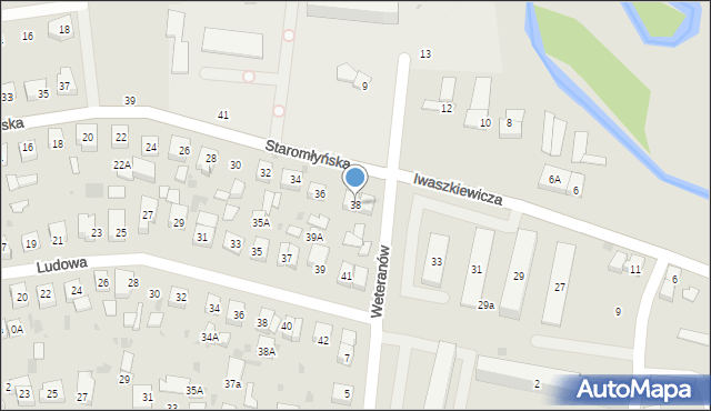 Wejherowo, Staromłyńska, 38, mapa Wejherowo