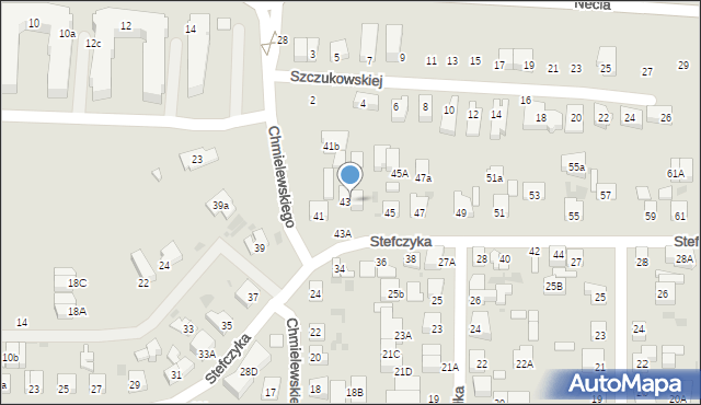 Wejherowo, Stefczyka Franciszka, 43B, mapa Wejherowo