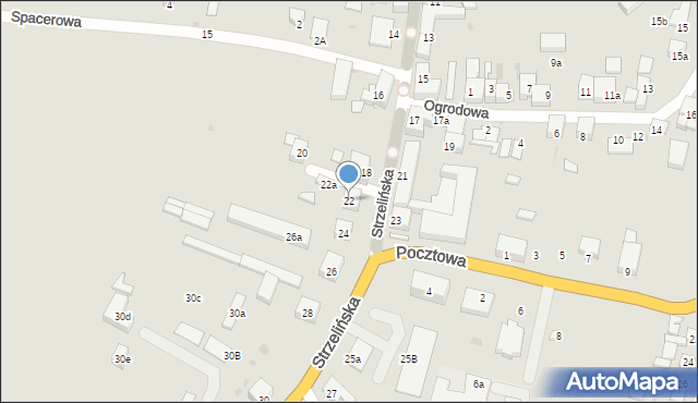 Wiązów, Strzelińska, 22, mapa Wiązów