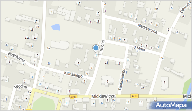 Widawa, Stary Rynek, 1, mapa Widawa