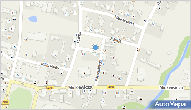 Widawa, Stary Rynek, 11, mapa Widawa