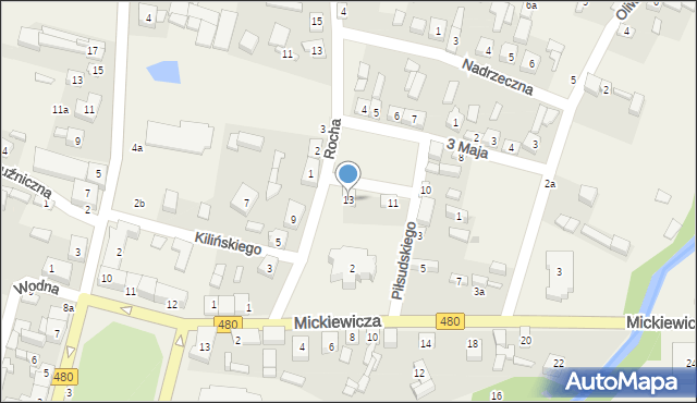 Widawa, Stary Rynek, 13, mapa Widawa