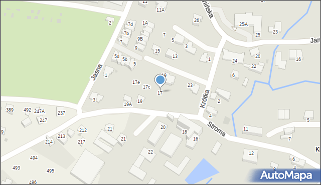Wieliczka, Stroma, 17, mapa Wieliczka