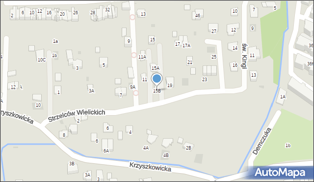 Wieliczka, Strzelców Wielickich, 15B, mapa Wieliczka
