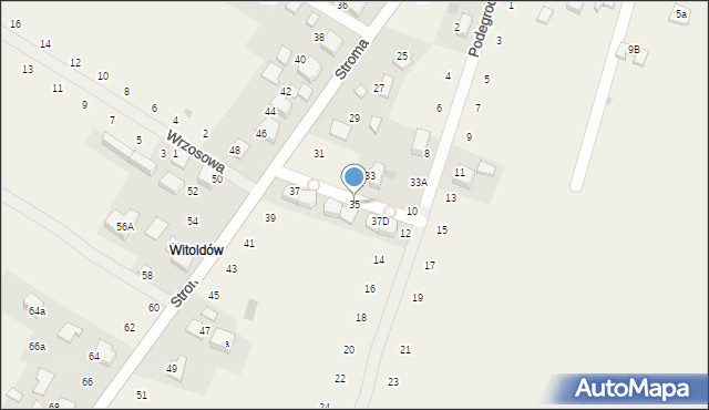 Wielka Wieś, Stroma, 35, mapa Wielka Wieś