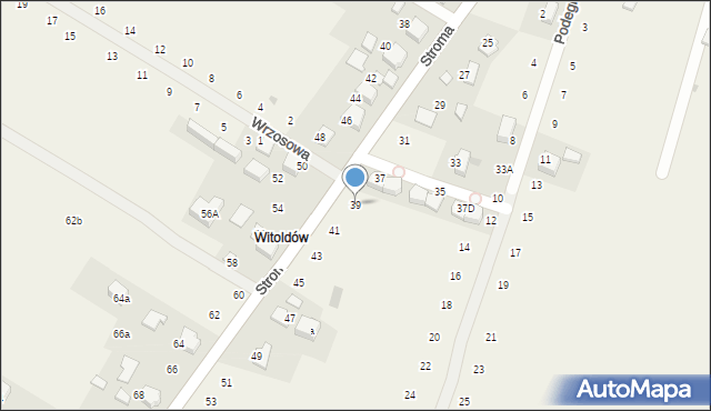 Wielka Wieś, Stroma, 39, mapa Wielka Wieś