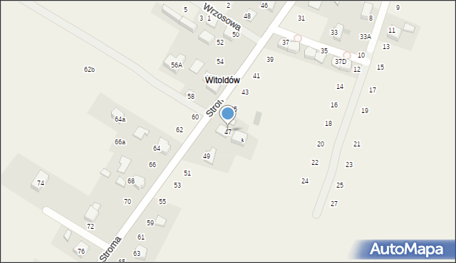 Wielka Wieś, Stroma, 47, mapa Wielka Wieś