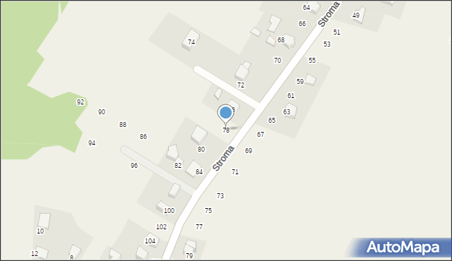 Wielka Wieś, Stroma, 78, mapa Wielka Wieś