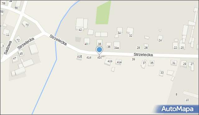 Wielka Wieś, Strzelecka, 41c, mapa Wielka Wieś