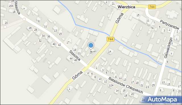 Wierzbica, Staszica Stanisława, 25, mapa Wierzbica