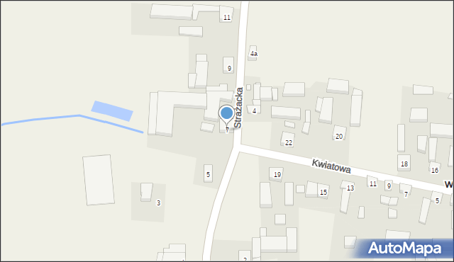 Wierzbno, Strażacka, 7, mapa Wierzbno