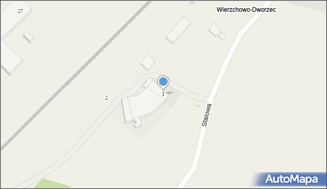 Wierzchowo-Dworzec, Stalowa, 2a, mapa Wierzchowo-Dworzec