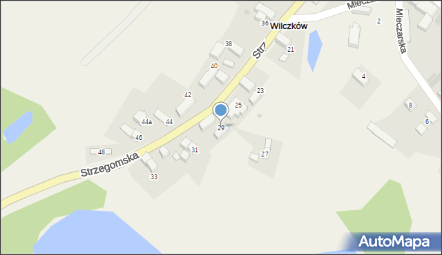 Wilczków, Strzegomska, 29, mapa Wilczków