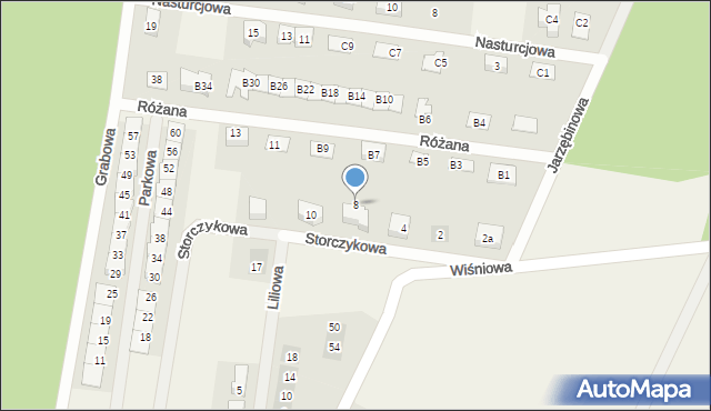 Wilkszyn, Storczykowa, 8, mapa Wilkszyn