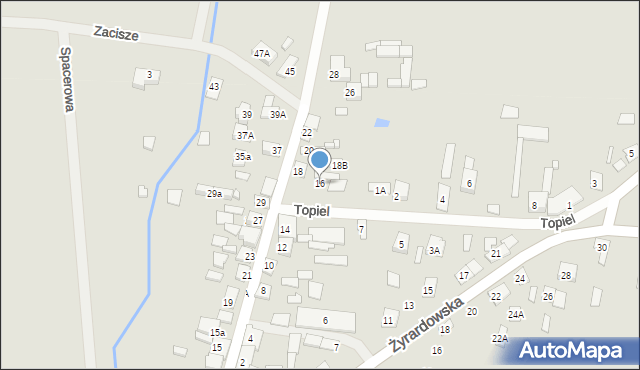 Wiskitki, Strażacka, 16, mapa Wiskitki