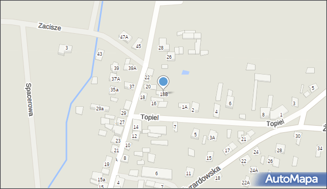 Wiskitki, Strażacka, 18B, mapa Wiskitki