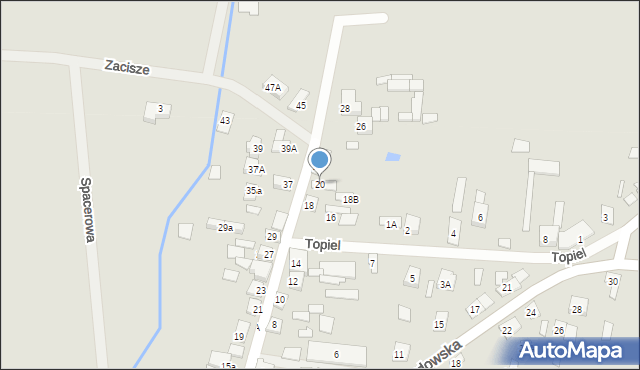 Wiskitki, Strażacka, 20, mapa Wiskitki