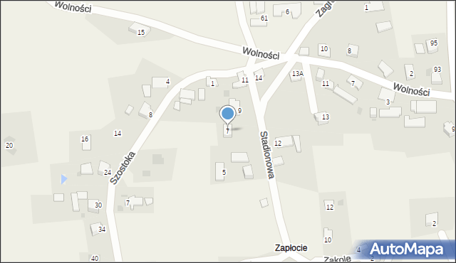 Wiślica, Stadionowa, 7, mapa Wiślica