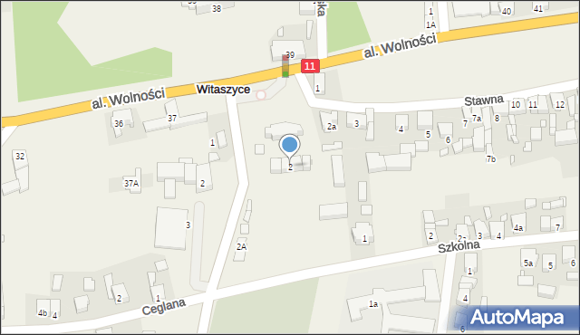 Witaszyce, Stawna, 2, mapa Witaszyce