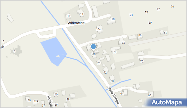 Witkowice, Stara Droga, 80, mapa Witkowice